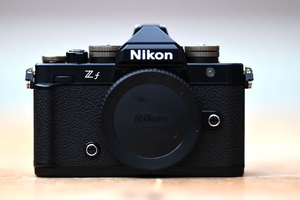 The Nikon ZF sitting on a table